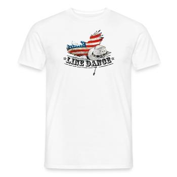Danse de ligne - T-shirt homme - blanc - Devant - AI Model Male 178 dark (178cm)