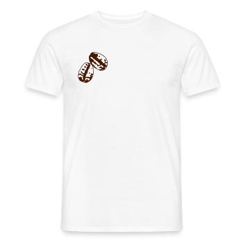 Kaffeebohnen - Männer T-Shirt - Weiß - Vorne - AI Model Male 178 dark (178cm)