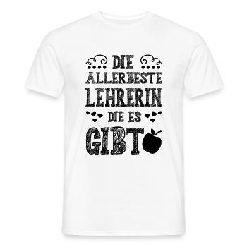 Allerbeste Lehrerin - Männer T-Shirt - Weiß - Vorne - AI Model Male 178 dark (178cm)