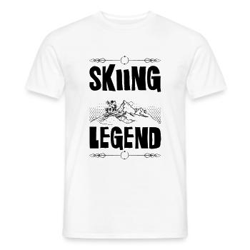 Légende du ski - T-shirt homme - blanc - Devant - AI Model Male 178 dark (178cm)