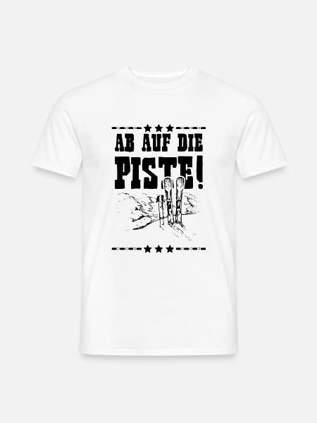 ab auf die piste - Männer T-Shirt - Weiß