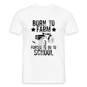 born to farm school - Men's T-Shirt - white - Front - AI Model Male 178 dark (178cm)