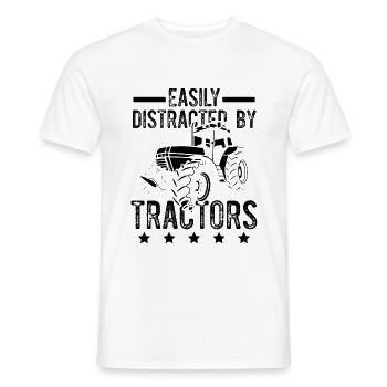 trattore agricoltore - T-shirt uomo - bianco - Fronte - AI Model Male 178 dark (178cm)