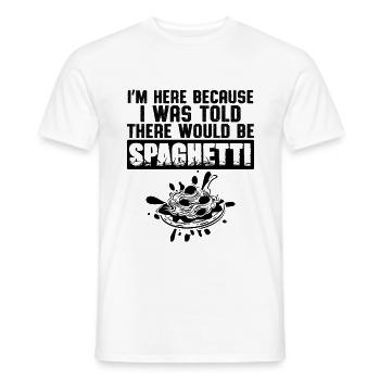 spaghetti pasta - Men's T-Shirt - white - Front - AI Model Male 178 dark (178cm)