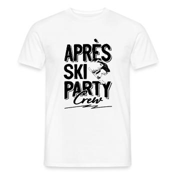 Apres Ski Crew - Männer T-Shirt - Weiß - Vorne - AI Model Male 178 dark (178cm)