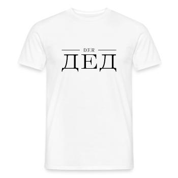 Russisch Opa Russen Großvater der ДЕД aus Russland - Männer T-Shirt - Weiß - Vorne - AI Model Male 178 dark (178cm)