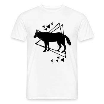 Wolf - Animal Lovers Nature Conservation - Men's T-Shirt - white - Front - AI Model Male 178 dark (178cm)