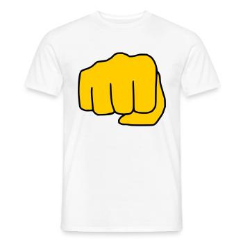 Emoji Fist Sketch Couleur - T-shirt homme - blanc - Devant - AI Model Male 178 dark (178cm)