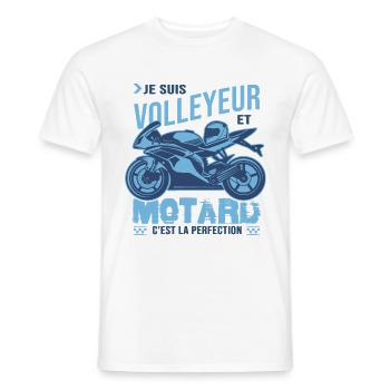 motard parfait volleyeur parfait - T-shirt homme - blanc - Devant - AI Model Male 178 dark (178cm)