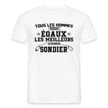 sondier - T-shirt homme - blanc - Devant - AI Model Male 178 dark (178cm)