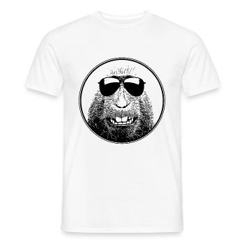 Monkey with sunglasses for summer sun cool monkeys - Men's T-Shirt - white - Front - AI Model Male 178 dark (178cm)