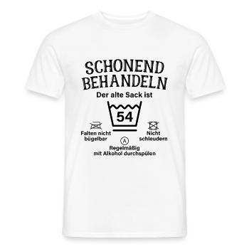 Schonend Behandeln 54. Geburtstag Der Alte Sack 54 - Männer T-Shirt - Weiß - Vorne - AI Model Male 178 dark (178cm)