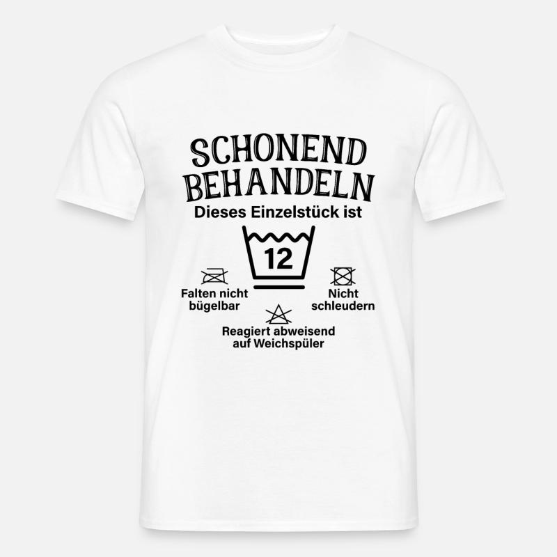 Schonend Behandeln 12. Geburtstag Einzelstück 12 - Männer T-Shirt - Weiß