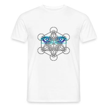 Metatron Eyes - Männer T-Shirt - Weiß - Vorne - AI Model Male 178 dark (178cm)
