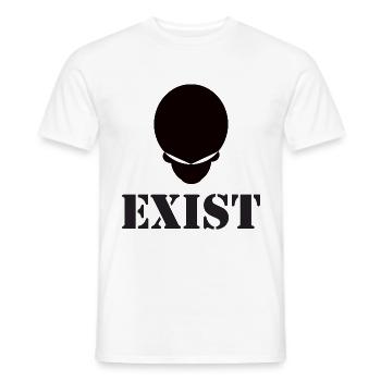 Tête extraterrestre - Existence dans la galaxie, extraterrestre - T-shirt homme - blanc - Devant - AI Model Male 178 dark (178cm)