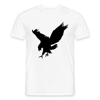 Corbeau animal idée cadeau bec griffes oiseau - T-shirt homme - blanc - Devant - AI Model Male 178 dark (178cm)
