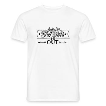 Swing me out - Men's T-Shirt - white - Front - AI Model Male 178 dark (178cm)