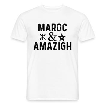Marc & Amazigh - Männer T-Shirt - Weiß - Vorne - AI Model Male 178 dark (178cm)