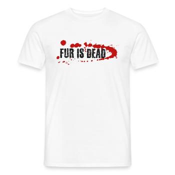 La fourrure est morte - T-shirt homme - blanc - Devant - AI Model Male 178 dark (178cm)