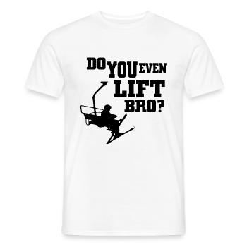 SKI - Männer T-Shirt - Weiß - Vorne - AI Model Male 178 dark (178cm)
