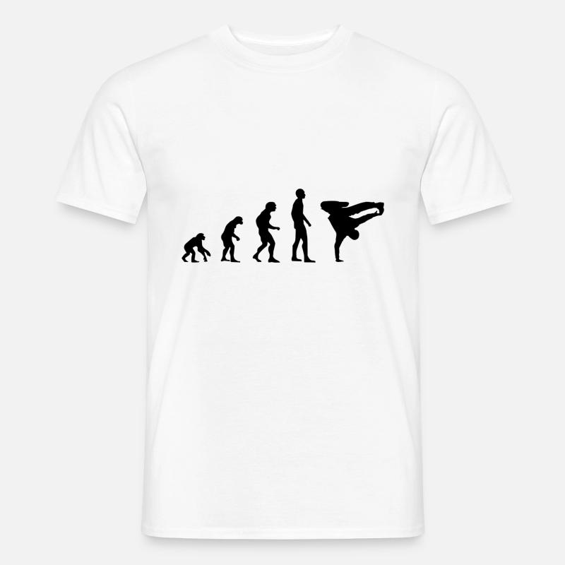 Breakdance Evolution Silhouette - Men's T-Shirt - white