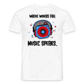 Musique Musique Musique Musique Musique Musique Musique Musique - T-shirt homme - blanc - Devant - AI Model Male 178 dark (178cm)