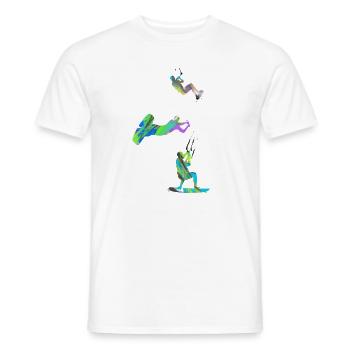 Kitesurf, surf, kitesurf, graffiti - T-shirt homme - blanc - Devant - AI Model Male 178 dark (178cm)