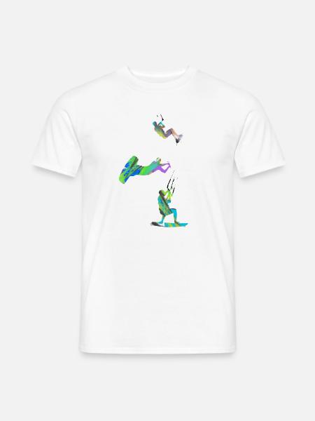 Kiten, surfen,kitesurfing, Graffiti - Männer T-Shirt - Weiß