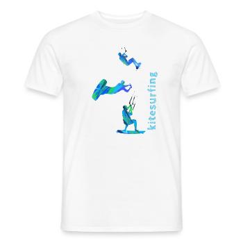 Kitesurf, surf, kitesurf, graffiti - T-shirt homme - blanc - Devant - AI Model Male 178 dark (178cm)