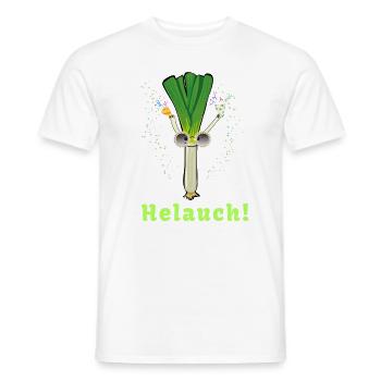 Helauch,helau, carnaval, poireau, costume, célébrer - T-shirt homme - blanc - Devant - AI Model Male 178 dark (178cm)