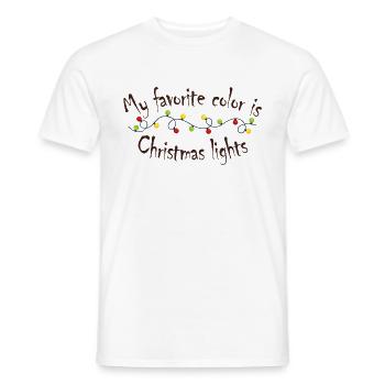 Ma couleur préférée est les lumières de Noël - T-shirt homme - blanc - Devant - AI Model Male 178 dark (178cm)