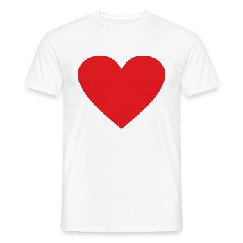 Heart Heart - Mænd T-shirt - hvid - Foran - AI Model Male 178 dark (178cm)