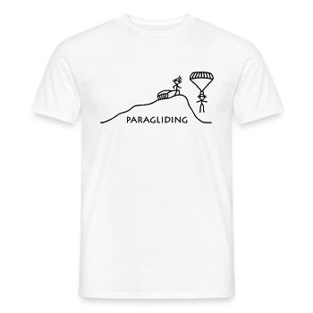 Paragliding vom Berg - Männer T-Shirt - Weiß - Vorne - AI Model Male 178 dark (178cm)