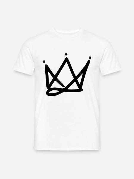 Emoji crown crowns sketch black - Men's T-Shirt - white