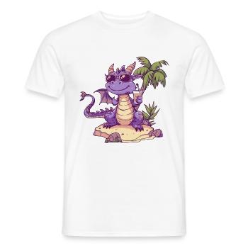 Drache Sommer Urlaub - Männer T-Shirt - Weiß - Vorne - AI Model Male 178 dark (178cm)