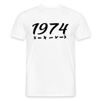 1974 Naissance - 51e anniversaire 1974 Légende 1974 - T-shirt homme - blanc - Devant - AI Model Male 178 dark (178cm)