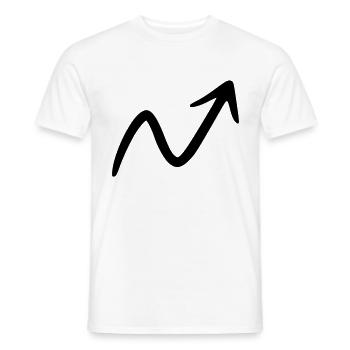 Pfeil Zeichnung Skizze schwarz - Männer T-Shirt - Weiß - Vorne - AI Model Male 178 dark (178cm)