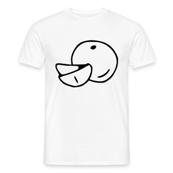 Mandarine Emoji Obst Sticker Skizze schwarz - Männer T-Shirt - Weiß - Vorne - AI Model Male 178 dark (178cm)