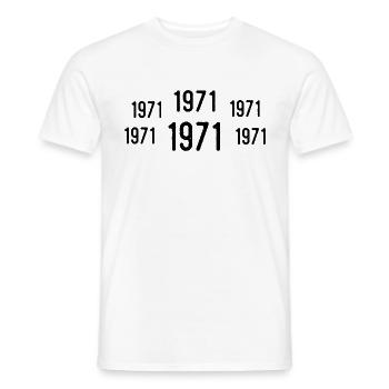 Retro 1971 Birthday 1971 Vintage Gift 1971 - Men's T-Shirt - white - Front - AI Model Male 178 dark (178cm)