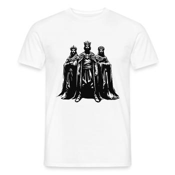 Cool design with the Three Kings - Men's T-Shirt - white - Front - AI Model Male 178 dark (178cm)