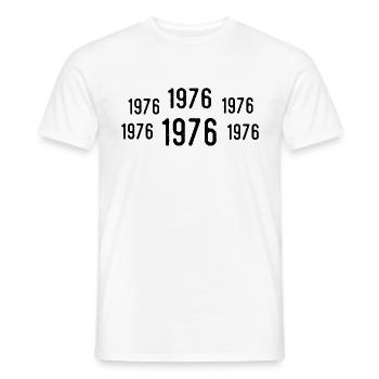 Retro 1976 Birthday 1976 Vintage Gift 1976 - Men's T-Shirt - white - Front - AI Model Male 178 dark (178cm)