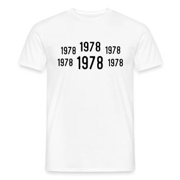 Retro 1978 Birthday 1978 Vintage Gift 1978 - Men's T-Shirt - white - Front - AI Model Male 178 dark (178cm)