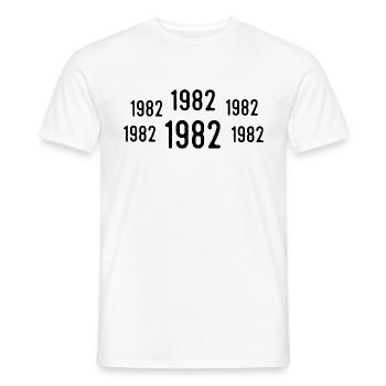 Retro 1982 Geburtstag 1982 Jahrgang Geschenk 1982 - Männer T-Shirt - Weiß - Vorne - AI Model Male 178 dark (178cm)