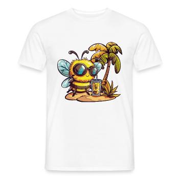 Biene Sommer Urlaub - Männer T-Shirt - Weiß - Vorne - AI Model Male 178 dark (178cm)