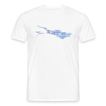 Lac de Constance | Nuage - T-shirt homme - blanc - Devant - AI Model Male 178 dark (178cm)