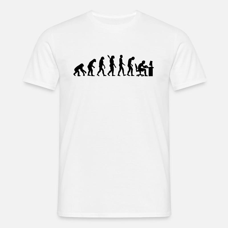 Evolution computer - Men's T-Shirt - white