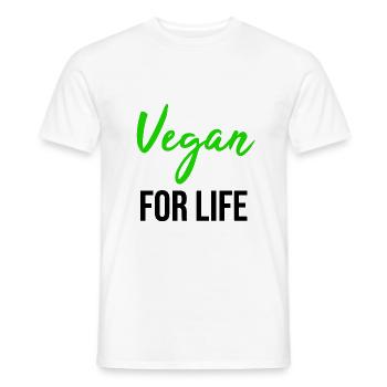Vegan TShirt Vegan Vegan Cadeau environnemental - T-shirt homme - blanc - Devant - AI Model Male 178 dark (178cm)