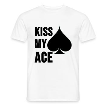 Poker Shirt Pokern Pokerface Ass Casino Geschenk - Männer T-Shirt - Weiß - Vorne - AI Model Male 178 dark (178cm)