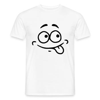 Émoji faim esquisse noir - T-shirt homme - blanc - Devant - AI Model Male 178 dark (178cm)