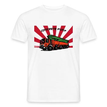 Concrete pump orange - Orange concrete pump - Men's T-Shirt - white - Front - AI Model Male 178 dark (178cm)